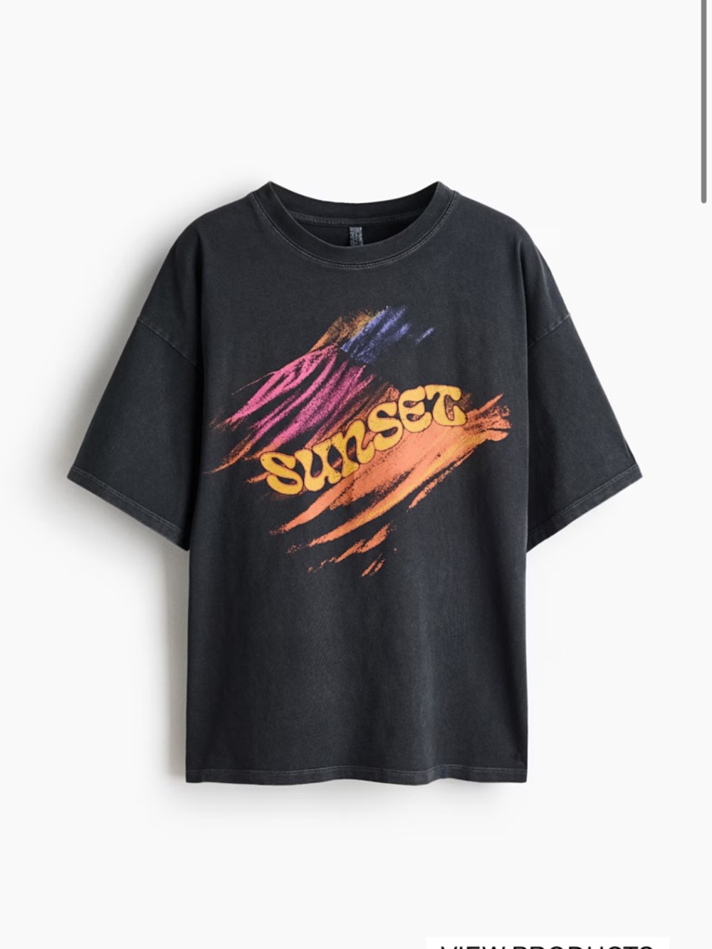 Oversized Sunset Print T-Shirt from H&M - New With Tags